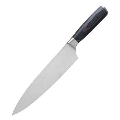 Amazon Hot Sell 8 Inch Stainless Steel Chef Knife with Wooden Handle