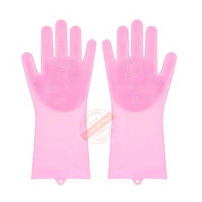 Amazon Hot Sale Item Reusable Silicone Gloves Brush Pair