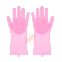 Amazon Hot Sale Item Reusable Silicone Gloves Brush Pair