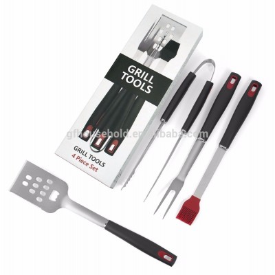 Deluxe Fashion Heavy Duty Barbecue Grilling Utensils Spatula Tongs Fork BBQ Grill Tools Set