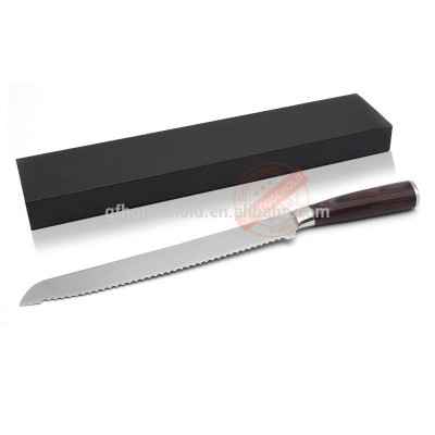 Amazon High Quality 10 Inch Stainless Steel Blade Bread Knife with Wooden Handle