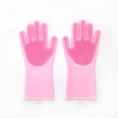 Premium Magic Saksak Silicone Cleaning Gloves Dishwashing Scrubber