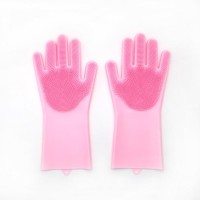 Premium Magic Saksak Silicone Cleaning Gloves Dishwashing Scrubber