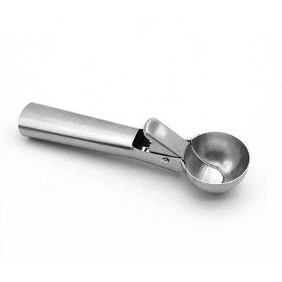 Stainless Steel Ice Cream Scoop Cookie Dough Water Melon Scoop With Trigger Spoons Release Lever Solid Comfort Grip