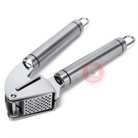 Stainless Steel Garlic Press, Mincer and Crusher with Garlic Peeler Professional Grade, Dishwasher safe, Rusting-proof